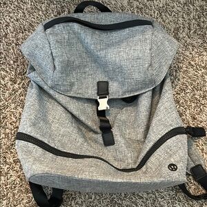 Lululemon Athletica Gray and Black Backpack Minimalist Design